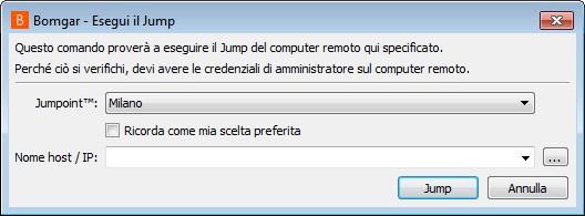 Sistemi supportati Utilizzare un Jumpoint per l accesso non assistito a un computer su una rete remota La tecnologia Jump di Bomgar consente ai tecnici di supporto privilegiati di connettersi a un