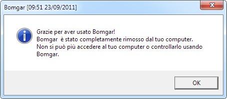 Questionario di fine sessione del cliente: Invia commenti Ultimata la sessione, se non è stato installato un Jump Client per un accesso successivo, il cliente viene avvisato che il tecnico di