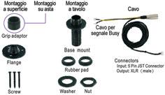 AV Leader Codice/Articolo MICROFONI GOOSENECK PL-61 Microfono Slim Tube Condenser Asta rigida e doppio snodo fl essibile - Iper Cardioide Spugna antipop - Interruttore On-Off con indicatore luminoso