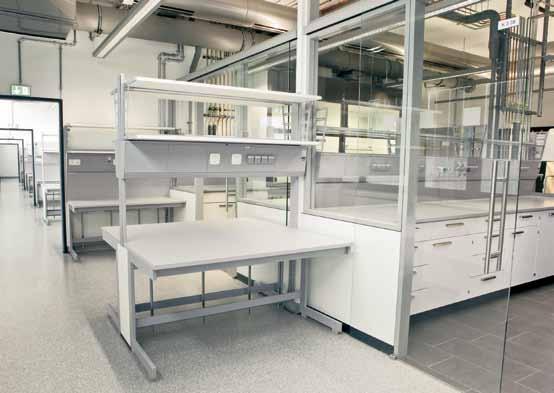 500 m² Tipo di laboratorio: Laboratori chimici Dotazione: Cappe chimiche da