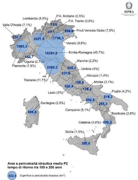 Rapporto ISPRA dissesto idrogeologico in Italia: