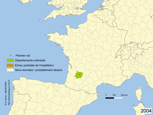 Progressione in Europa 2004-2015 http://frelonasiatique.mnhn.