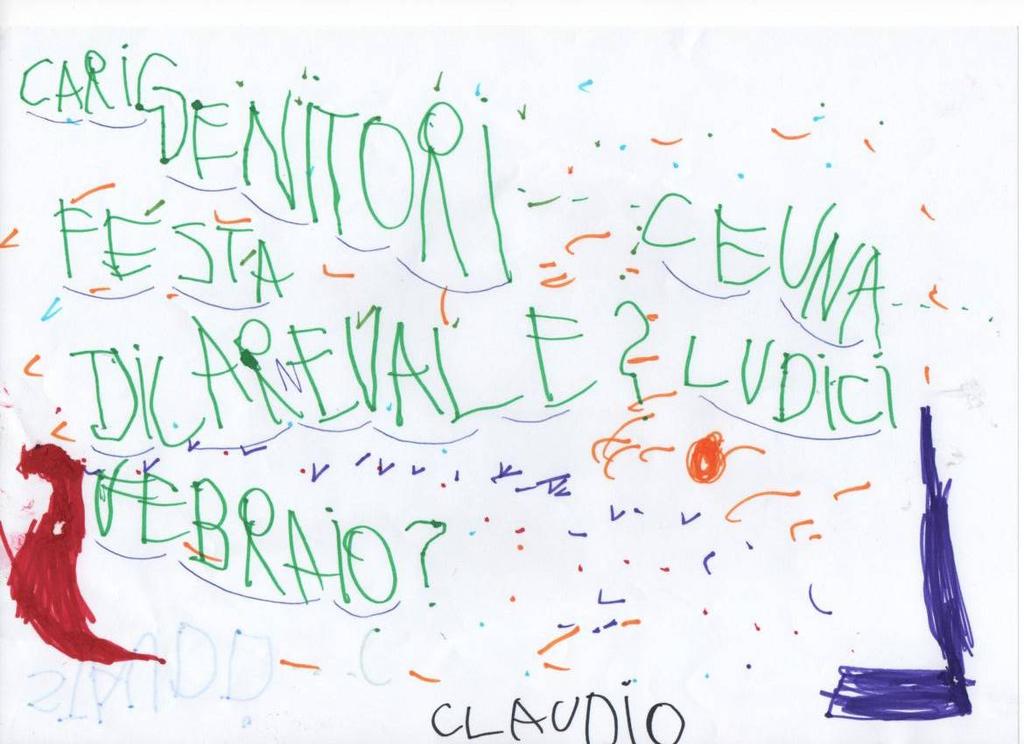 Claudio (6 anni) Claudio: Va bene (inizia e leggere. e gli altri sono attenti) Marco D: E giusto!