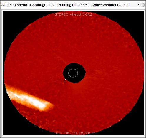 29 giugno 2017 15:39:24 Calcolo distanza dal satellite STEREO A Differenza diametro