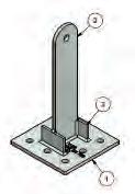 (fissaggi esclusi) 1000 436790 63,50 PALETTO PINNA Q380 Paletto EN 795 A, a forma di pinna, con foro di fissaggio diam 32mm, posto a 330 Dimensioni: altezza 380mm, base 200x200mm. Peso 6,8Kg.