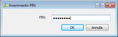 inserire direttamente il PIN 5 Digitare il PIN e