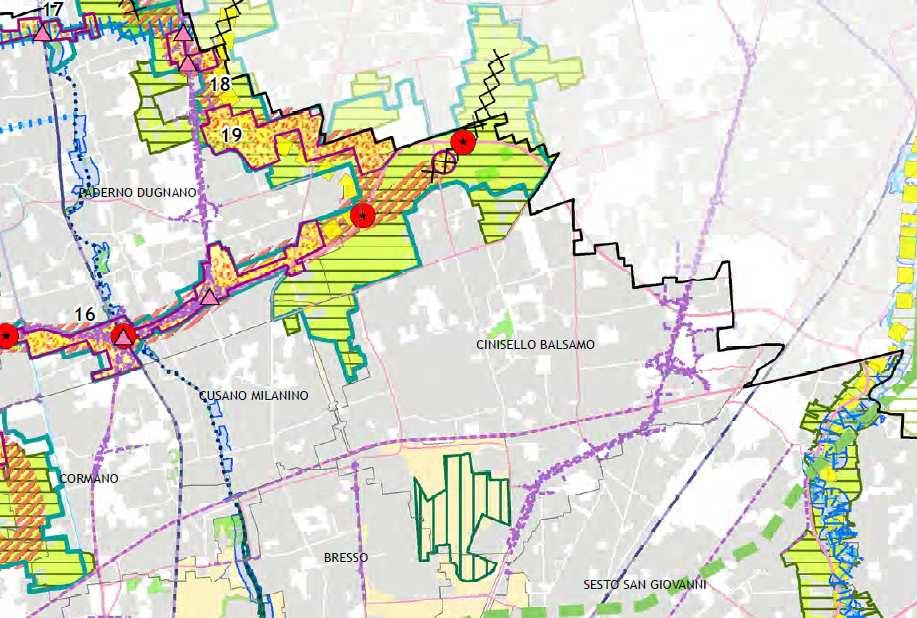 Quadro di riferimento programmatico Piano territoriale di coordinamento Milano tav.