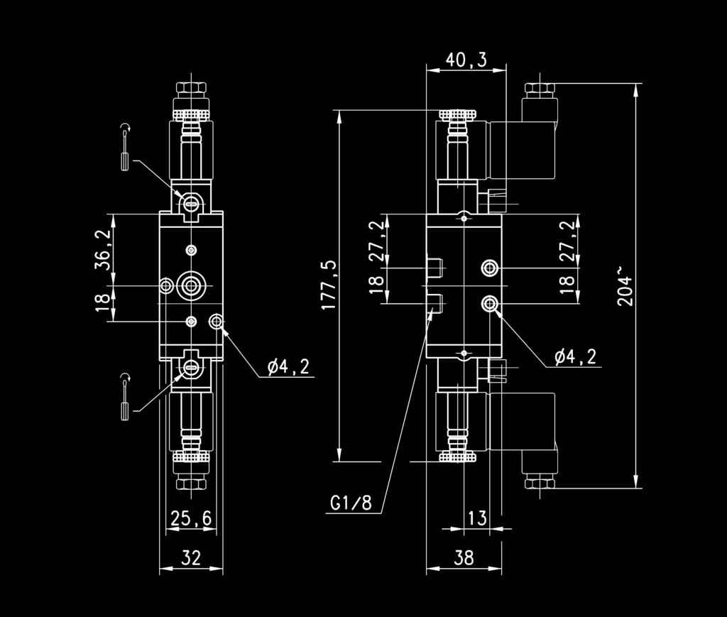 10 EV16 448-015- 3/ NO 650,5 10 EV1 448-016- 3/ NO 650,5 10 EV17 Elettrovalvola 3/ vie da G1/8, bistabile - Mod.