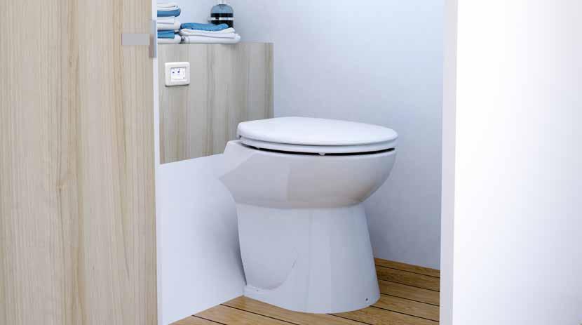 GAMMA SILENZIO SANIMARIN 35 Modelli di WC silenziosi da installare su pianale CONCEZIONE MARINA Scarico orizzontale +
