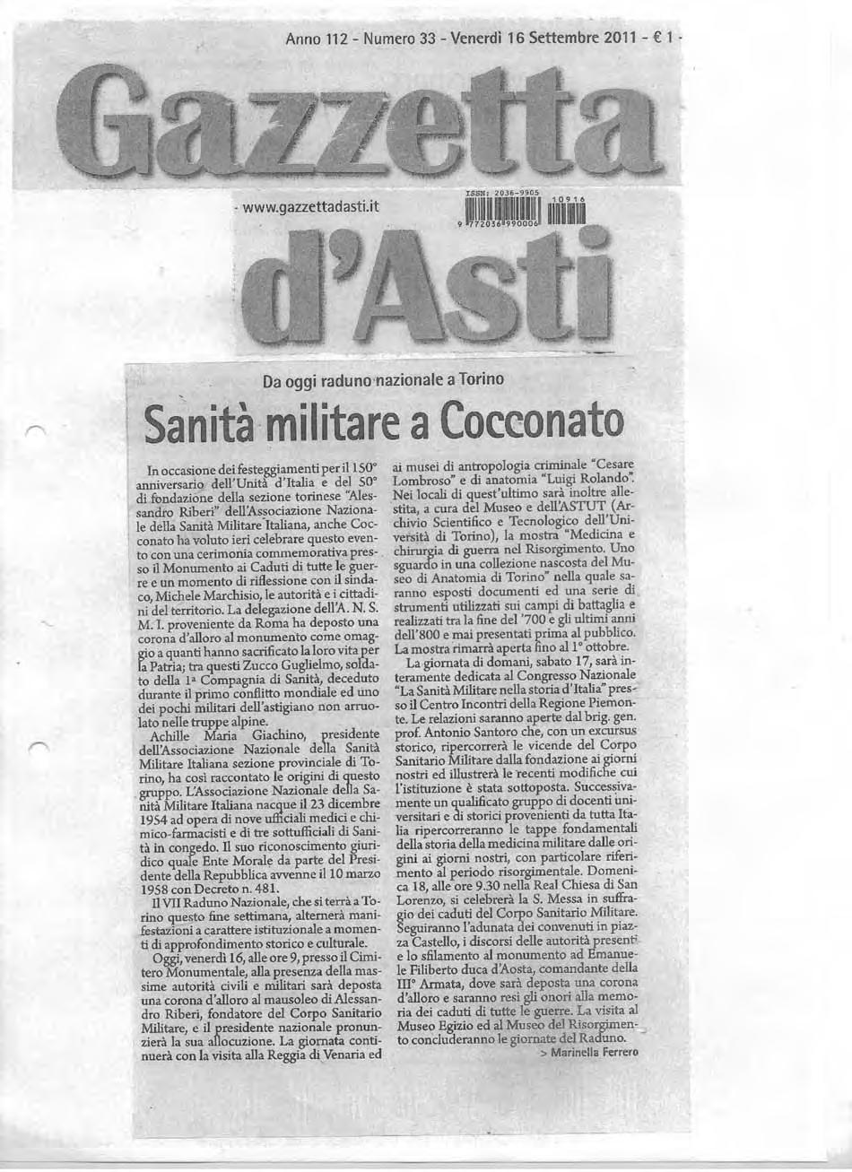 Gazzetta d Asti Data: 16