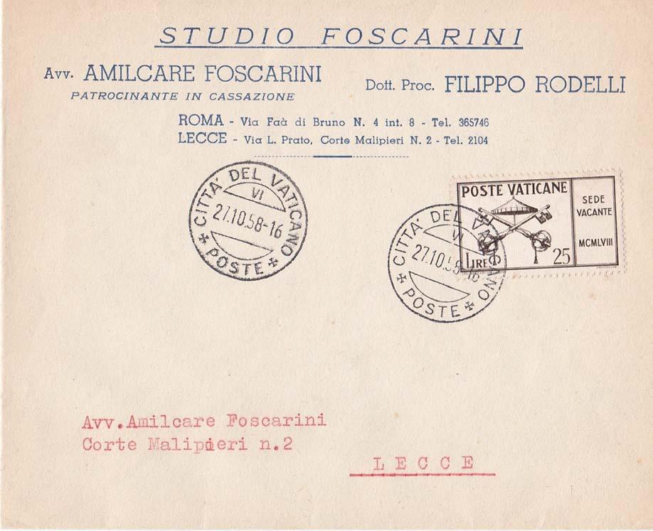 rispettivamente utilizzabili per cartoline illustrate, lettere per Italia ed estero. La tiratura fu di 700.000 serie utilizzabili per 8 giorni, fino a martedì 28 ottobre 1958.