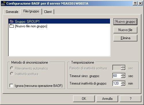 Configurazione dell'agente Ulteriori informazioni: Modifica del volume dei dati di anteprima (a pagina 41) La scheda File/Gruppo La scheda File/gruppo consente di configurare i file e i gruppi di