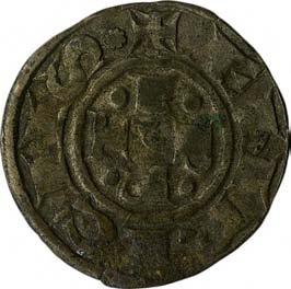 Stato della Chiesa Emissioni comunali a nome di Enrico VI imperatore (1191-1337) 40. Bolognino grosso, 1291 (?) Argento g 1,43 mm 19,19 inv.