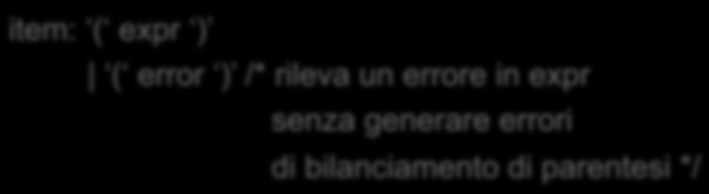 18 Gestione degli errori the art of In genere è difficile decidere (e realizzare) la migliore strategia per la gestione degli errori Ad esempio si può saltare il resto della linea di ingresso o il