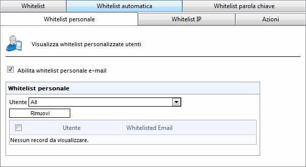 Schermata 71: whitelist personale 2.