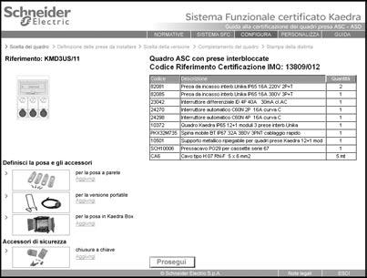 ll Sistema Funzionale Certificato Kaedra di Schneider Electric consente la rapida realizzazione e certificazione sia di quadri da cantiere ASC, che di quadri di distribuzione ASD.