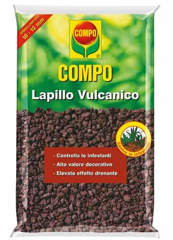 LAPILLO VULCANICO 100% Lapillo vulcanico rosso Granulometria 10-12 mm Prodotto minerale a base di lapillo vulcanico rosso, con funzione pacciamante e con grande valore estetico e decorativo.