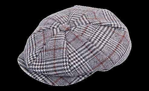 Cap Coppola Irlandese Harrys Tweed Rosso Red