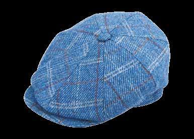 Tweed di Lana Blu Blue Wool Tweed Irish Flat Cap