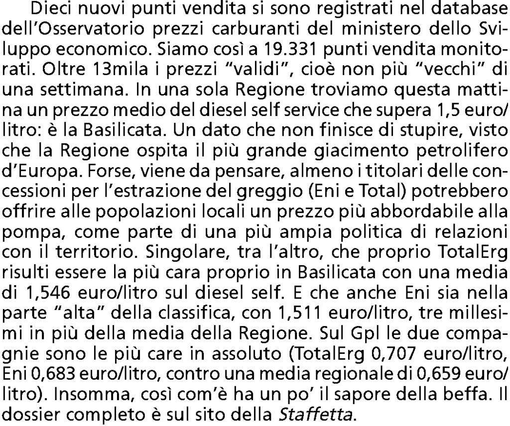 Tiratura 06/2011: 3.300 Diffusione 06/2011: 3.