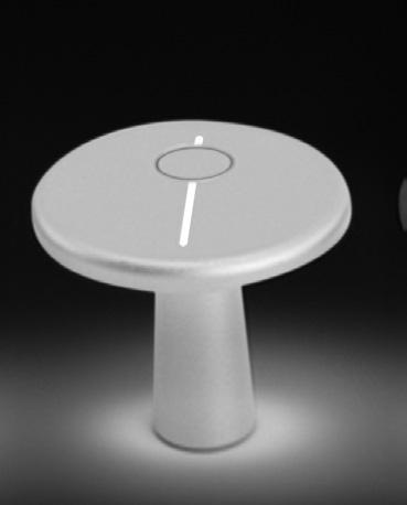 Alimentatore elettronico a spina e integrato. Hoop design Adolini + Simonini Ass., 2013 lampada da tavolo a luce diretta diffusa. Struttura in resina nel bianco, nero o in alluminio satinato.