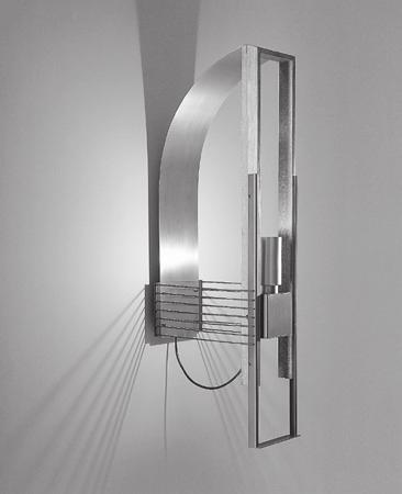 lampade da parete o integrato Marx design Richard Neutra, 1928 1285 H 90 L 16 32 6 acciaio satinato