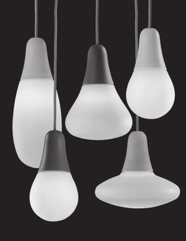 lampade a sospensione Ciulifruli design 5+1AA & E. Martinelli, 2015 lampada a sospensione per interno a luce diffusa in diverse forme e dimensioni stampate in rotazionale.