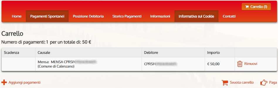 Cliccare su Nella prossima pagina di riepilogo inserire i dati di chi effettua il versamento Scegliere poi la modalità di pagamento Addebito in conto: paga subito con addebito sul tuo conto, ad oggi