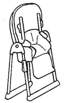 TO USE I1 I2 I3 I. CHIUDERE IL SEGGIOLONE Undo the straps and take the child out of the high chair Remove the tray. Push the adjustment levers to slide it off from the armrests.