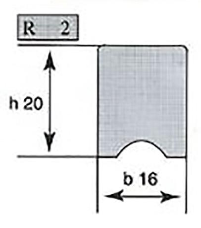 APPLICAZIONE TRASVERSALE Ø minimo rulli Base (mm) Altezza (mm) Lato