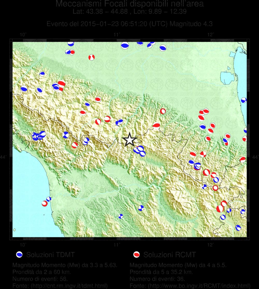 Mappa momenti tensori dell'area