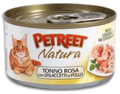 Petreet Natura Tonno e Pollo TONNO ROSA e Sfilaccetti di