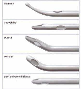 La sua flessibilità ed elasticità assicura un elevato grado di confort al paziente cateterizzato; Catetere di Nelaton: l estremità prossimale è arrotondata e rettilinea.