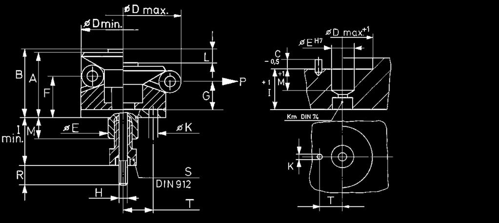 Ganasce autocentranti Nr. 6383ZUK Ganasce autocentranti Con sfere. Precisione di ripetizione ± 0,025 mm Precisione di concentricità ±0,050 mm D min. D max. Forza di trazione max.