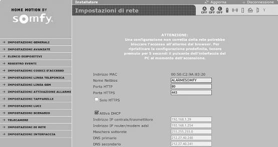 Accesso a distanza tramite Internet 1. Creazione di un account sul server di indirizzi Somfy 1.