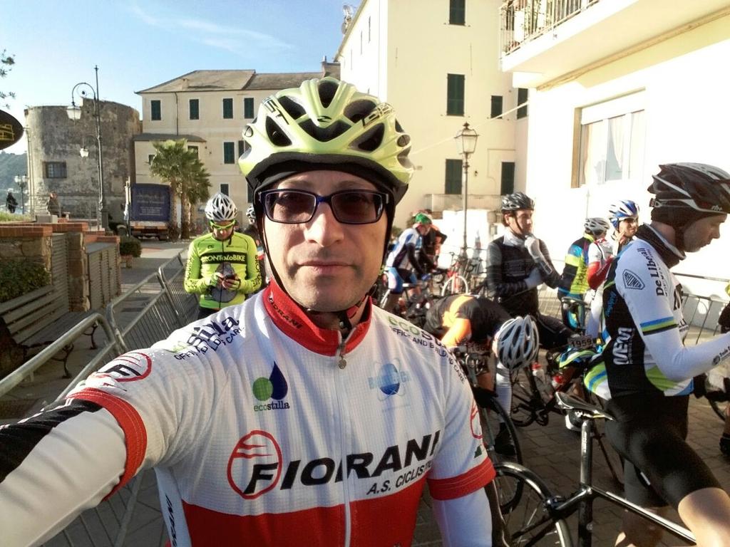 Virginio, un suo amico, che aveva una bicicletta da eroica cosi come i suoi baffi.