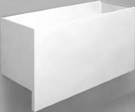 POOL CM 80x30xh45 kg 15 Lavabo POOL in acciaio inox verniciato bianco opaco, completo di