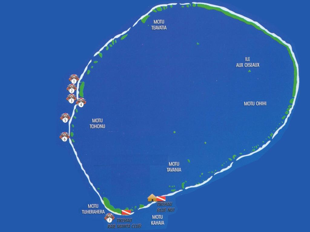 ARCIPELAGO DELLE TUAMOTU SPECIALE IMMERSIONI SUBACQUEE PRINCIPALI SITI SUBACQUEI DI 1 Puafa Oceano, profondità