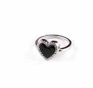 cuore 1,1 cm) Anello in argento 925, dettaglio CUORE in onice con zirconi 34,50 BG0029