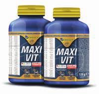 MAXI VIT Complesso di nutrienti con vitamine ad alto dosaggio, minerali, antiossidanti, estratti vegetali ed altri nutrienti. 120 cpr. 240 cpr. 30 prz.