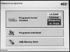 6.4.11 Preasciugatura (programma a una o due fasi) In un programma con preasciugatura attivata individualmente, dopo l avvio con cappa aperta si imposta la temperatura di preasciugatura desiderata