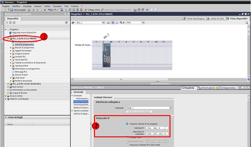 1- Verificare che il tipo di CPU sia lo stesso di quello della CPU da cui fare l upload;