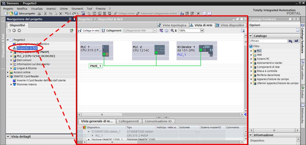 3 Elaborazione dispositivi e reti In questo capitolo sarà spiegato come è possibile inserire, parametrizzare e collegare in rete i dispositivi del progetto.