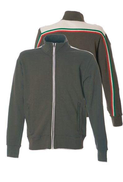Sweater cotton/polyester Roma Felpa cotone - polyestere - Collo a lupetto h cm 8 - Zip lunga coperta