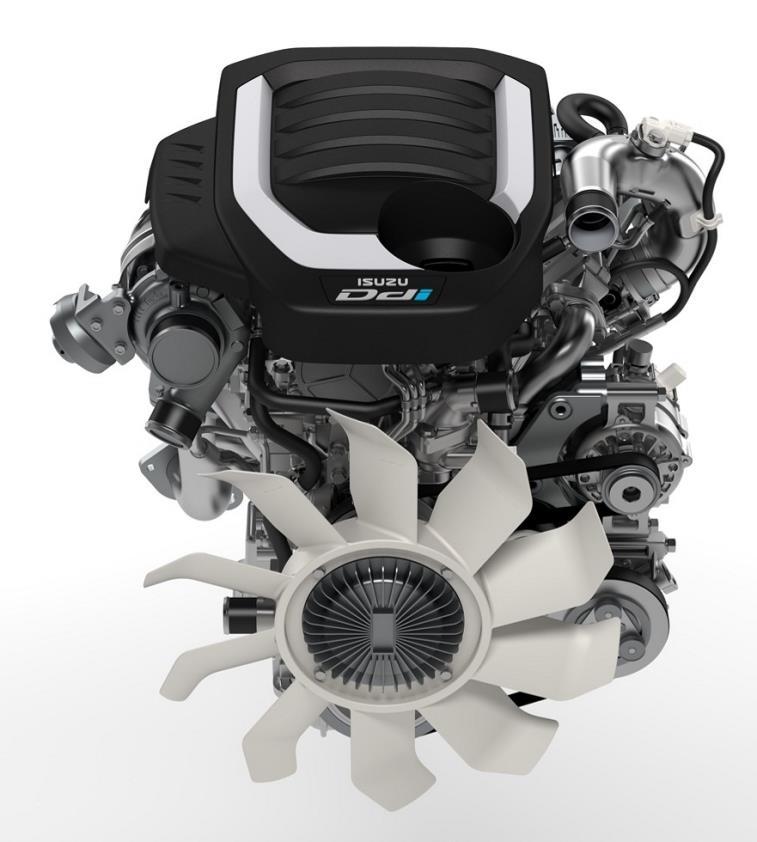 Motore progettato completamento da zero da Isuzu con emissioni e consumi più basse della categoria.