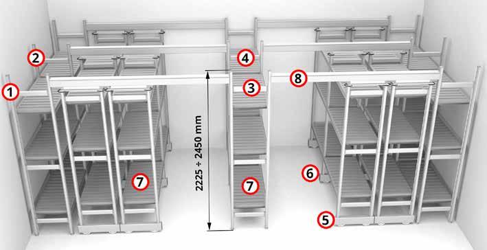 Scaffalatura compattabile con guida superiore La scaffalatura compattabile Eko Fit con guida superiore è il prodotto perfetto per chi non vuole impedimenti a terra.