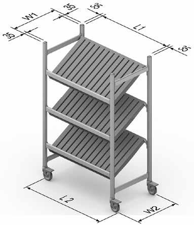 appenderia H 1800 mm Carrello espositore H 1800 mm