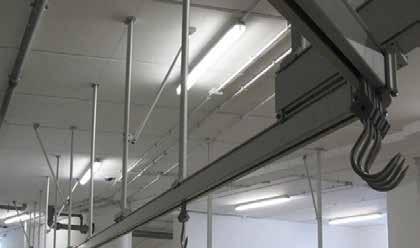 Strutture portanti a soffitto per guidovia Guidovia birotaia in alluminio SPXS32 Attacco diretto a soffitto H 60 mm in alluminio anodizzato 20 micron SPXS33 Tirante a soffitto H 120 mm in alluminio