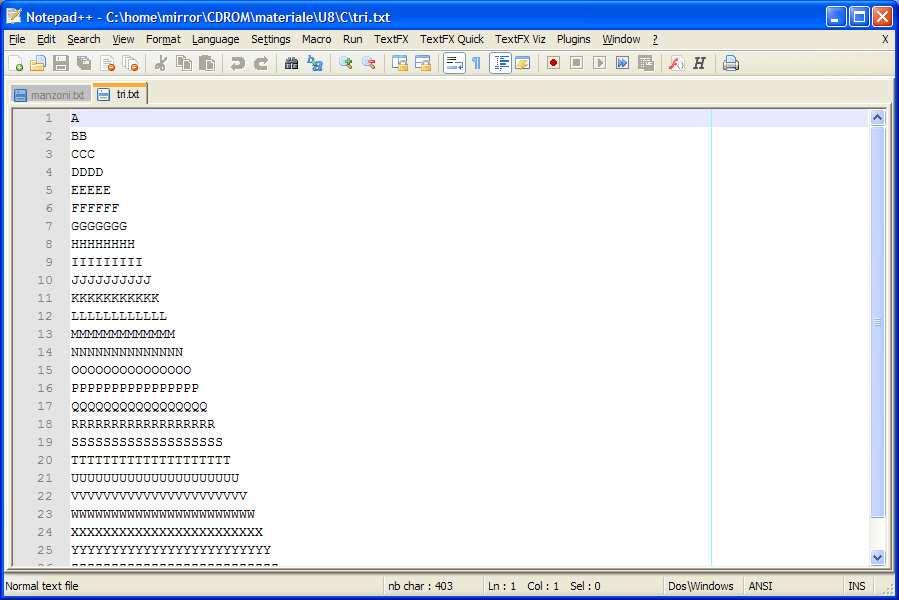 =eof ) if(isalpha(ch)) i = toupper(ch)-'a' ; /* posizione 0..25 della lettera */ freq[i]++ ; ch = fgetc( f ) ; myfclose( f ) ; frequenza.c 55 frequenza.