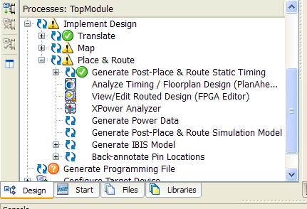 Pacchetti Software Figura 15 Menù Place & Route L ultimo operazione da compiere consiste nella creazione della bitstream con un doppio click su Generate Programmin File. 4.